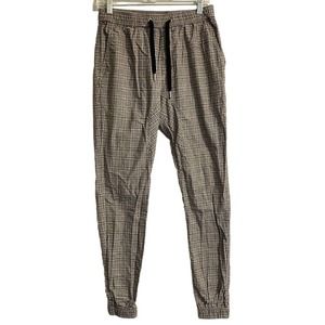 Zanerobe Jogger Pants Plaid 32 X 32 Men Black White Preppy Streetwear Casual